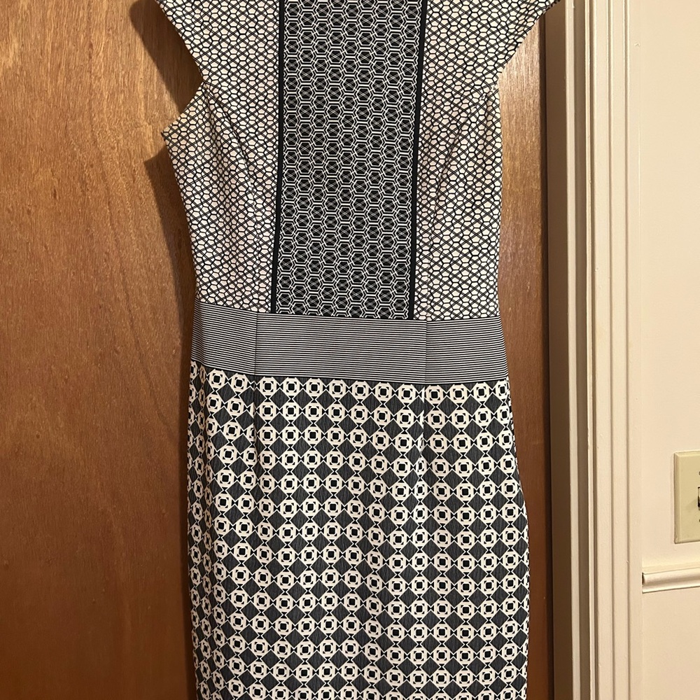 Elegant Black and White Patterned Dress